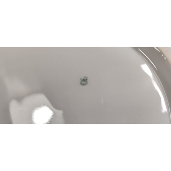 Antique Bernard Bloch CO CZECH 15" Serving Platter PINK Blue Flowers Porcelain - Picture 4 of 9